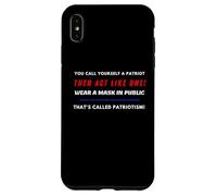 Carcasa para iPhone XS MAX Patriots Wear Masks In Public Social Distance USA Patriotic