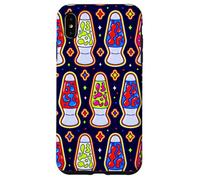 Carcasa para iPhone XS MAX Patrón de lámpara de Lava Retro Groovy Y2K estética