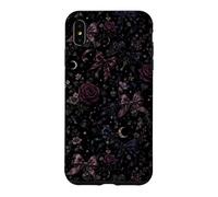Carcasa para iPhone XS MAX Patrón de Luna botánica Vintage con diseño Floral, Estilo Bow Coquet