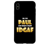 Carcasa para iPhone XS MAX Paul Costume Idgaf Meme Personalized First Name Paul Joke