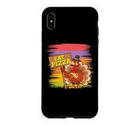 Carcasa para iPhone XS MAX Pavo Comer Pizza Acción de Gracias Divertida Cena Italiana Peregrina