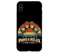 Carcasa para iPhone XS MAX Paws and Relax - Pata de Perro, diseño Vintage