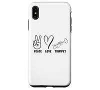 Carcasa para iPhone XS MAX Paz Amor Trompeta Orgulloso Hombres Mujeres Trompetista