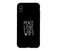 Carcasa para iPhone XS MAX Paz, Amor, WiFi Diseño Divertido. ¡Me Encanta el WiFi!