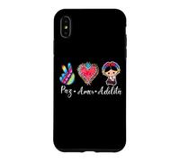Carcasa para iPhone XS MAX Peace Love Adelita Funny Mexican Spanish Saying México Team