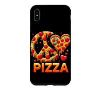 Carcasa para iPhone XS MAX Peace Love Pizza tee - Divertida pizzería Retro