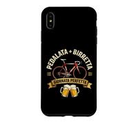 Carcasa para iPhone XS MAX Pedalata y Gorro de Bicicleta Vintage Cycling Birra