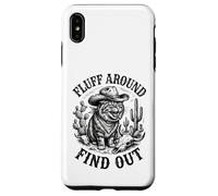 Carcasa para iPhone XS MAX Pelusa Alrededor Descubra Gato Enojado Cowboy Critter Western