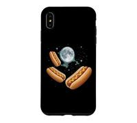 Carcasa para iPhone XS MAX Perritos Calientes Aullando a la Luna - Funny Food Glizzy Meme Hot Dogs