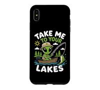 Carcasa para iPhone XS MAX Pesca Alien Lago Vida Pescador OVNI Secuestro Nave Espacial