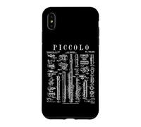 Carcasa para iPhone XS MAX Piccolo Flautista Flautista Flautista Reproductor de música Vintage Patent