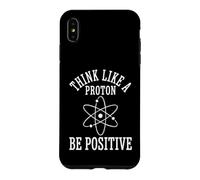 Carcasa para iPhone XS MAX Piensa como un protón Sé Positivo Átomo Ciencia Física