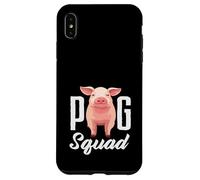Carcasa para iPhone XS MAX Pig Squad Team Crew Farmer Group Farm Animal Rosa