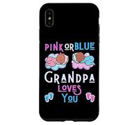 Carcasa para iPhone XS MAX Pink or Blue Grandpa Love You Baby Shower - Papelera para revelación de género