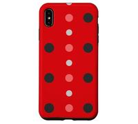 Carcasa para iPhone XS MAX Pink & Red Black Polka Dot Ladybug Cute Lady Bug Polka Dots