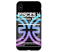 Carcasa para iPhone XS MAX Piscis Información Nutricional Signo del Zodíaco Astrología Azul Púrpura