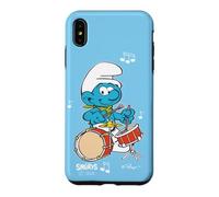 Carcasa para iPhone XS MAX Pitufos Armonía Musical Genio Dibujos Animados 80s 90s Clásico Retro