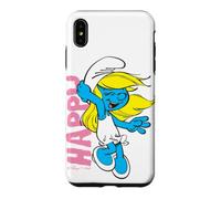 Carcasa para iPhone XS MAX Pitufos Pitufina Feliz Sonrisa Amigos De Dibujos Animados Clásico 80s 90s