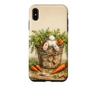 Carcasa para iPhone XS MAX Plantas Jardinero Botánico Floral Divertido Conejo Kawaii Zanahoria