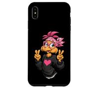 Carcasa para iPhone XS MAX Pollo Divertido con Gafas Bandana Rosa Crazy Chicken Lady