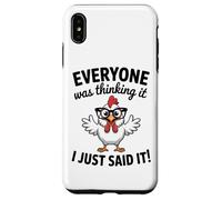 Carcasa para iPhone XS MAX Pollo sarcástico Todo el Mundo Estaba Pensando Que era Gracioso