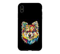 Carcasa para iPhone XS MAX Pomeranian Geométrico Pop Art Closeup Retrato Cara De Cachorro