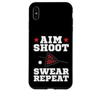 Carcasa para iPhone XS MAX Pool Playing Aim Shoot Swear Repeat Pool Playing Billiards