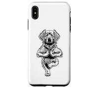 Carcasa para iPhone XS MAX Pose Divertida con Forma de árbol para Perros con Forma de Cachorro de Golden Retriever, Vrikshasana