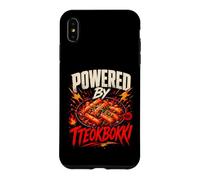 Carcasa para iPhone XS MAX Powered by Tteokbokki Funny Korean Food Saying Humor Joke G