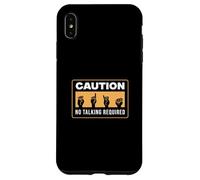 Carcasa para iPhone XS MAX Precaución No se Requiere Hablar Cool Finger Ortografía ASL Profesor
