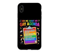 Carcasa para iPhone XS MAX Pregúntame sobre mi Agenda Gay Orgullo LGBT Divertido