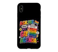 Carcasa para iPhone XS MAX Pregúntame sobre mi Agenda Gay Orgullo LGBT Divertido