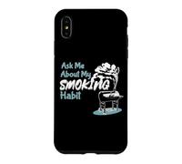 Carcasa para iPhone XS MAX Pregúntame sobre mi hábito de Fumar BBQ Grill Funny Meat Lovers