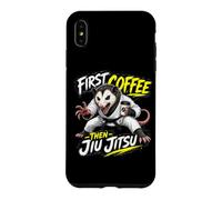 Carcasa para iPhone XS MAX Primero Café, Luego Jiu-Jitsu: Café Y Lucha Cuerpo A Cuerpo