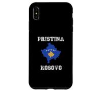 Carcasa para iPhone XS MAX Pristina Kosovo Vintage Kosovo Bandera Mapa Diseño