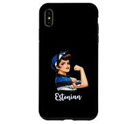 Carcasa para iPhone XS MAX Proud Strong Estonian Girl Woman Girlfriend Estonia Flag