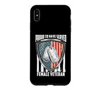 Carcasa para iPhone XS MAX Proud To Have Served Female Veteran Day 4th of July