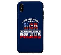 Carcasa para iPhone XS MAX Puede Vivir en los EE.UU. Mi Historia comenzó en Polonia Polaco Divertido