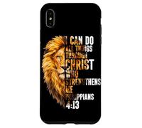 Carcasa para iPhone XS MAX Puedo Hacer Todas Las Cosas a través de Cristo León de Judá Christian