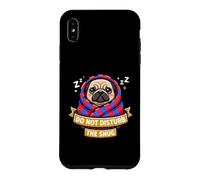 Carcasa para iPhone XS MAX Pug Do Not Funny Disturb The Cute Snug Burrito Manta Perro