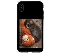Carcasa para iPhone XS MAX Punch Monkey Meme Cute Baby Plush Toy Sign of Mother Love