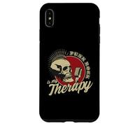 Carcasa para iPhone XS MAX Punk Rock Is My Therapy Skull Music Cráneo Retro Vintage