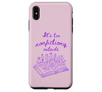 Carcasa para iPhone XS MAX Purple Book Lover Flowers Es Demasiado no ficción afuera