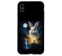Carcasa para iPhone XS MAX Rabbit Howling to The Moon Vintage Funny Rabbit