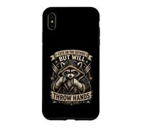 Carcasa para iPhone XS MAX Raccoon Energy, diseño Dulce Pero Peligroso, Humor de Criaturas Salvajes