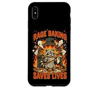 Carcasa para iPhone XS MAX Rage Baking Salva Vidas: Divertido Mapache Baker