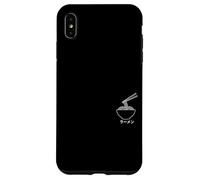 Carcasa para iPhone XS MAX Ramen Minimal Line Art Comida Japonesa Fideos Bowl Taza Sopa