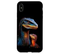 Carcasa para iPhone XS MAX Raptor Dad/Mom & Baby Graphic Design Adult & Kids (Black)