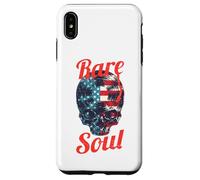 Carcasa para iPhone XS MAX Rare Soul Music Vintage USA Flag DJ Tocadiscos Vinilo Calavera