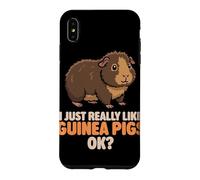 Carcasa para iPhone XS MAX Realmente me Gustan los Conejillos de Indias Ok Cute Teddy Guinea Pig